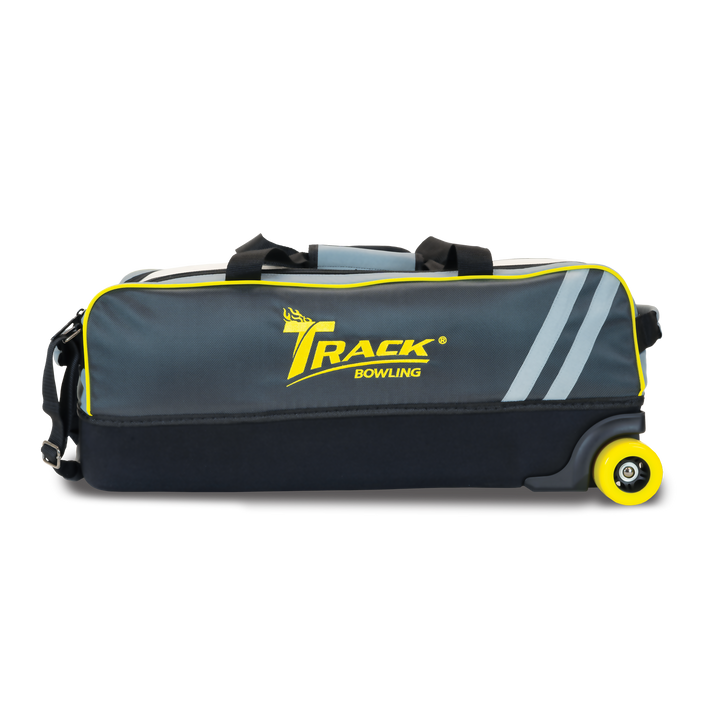 Select Triple Tote side view with black, grey, and yellow colors.