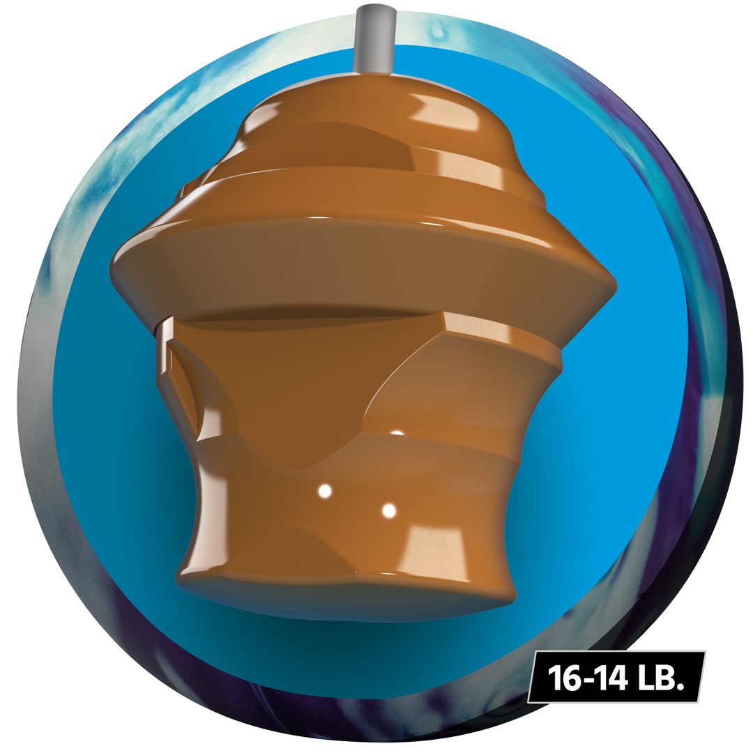 The Kinetic Sapphire Ice core for sixteen to fourteen pound bowling balls.