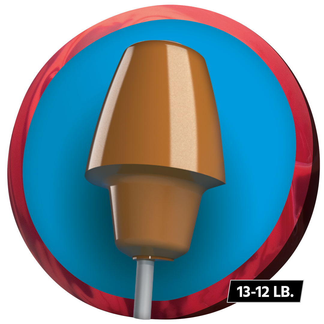 The Paragon Fire core for thirteen to twelve pound bowling balls with weight callout.