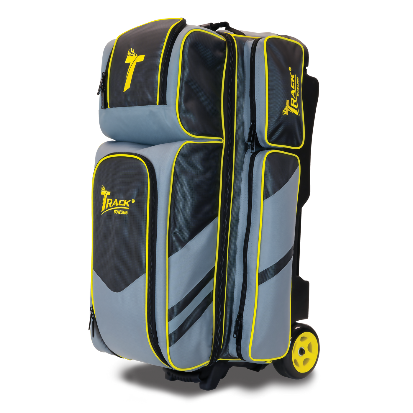 Select Triple Roller three-quarter view in Grey, Black, and Yellow colors.